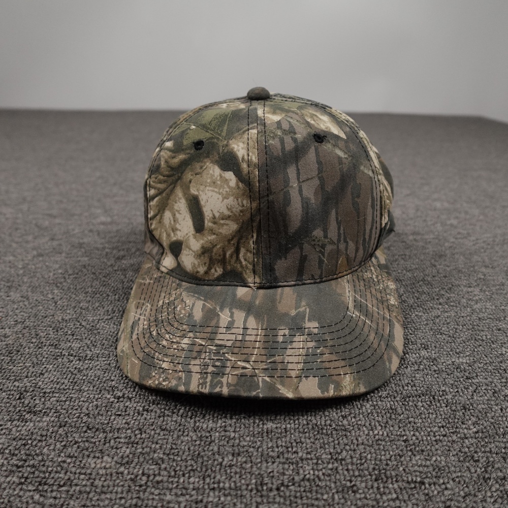 Signatures Hat Cap Snap Back Mens One Size Green Camo Twill Baseball Hunting